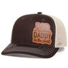 1Piece Unisex Dad Daddy Leather Patch Baseball Net Hat Outdoor Adjustable Sunscreen Leisure Hat Spring Autumn Travel Vacation Trendy Fashionable