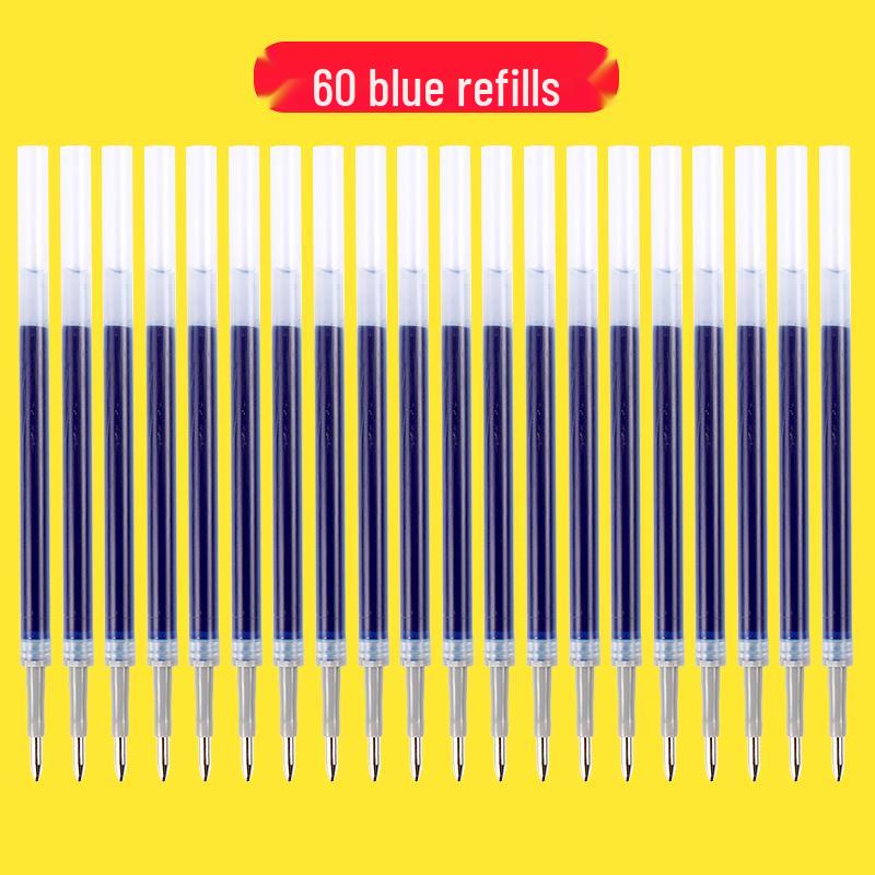 100-Pack of 0.5mm Black Gel Pen Refills - Water-Based, Bullet Tip, Push-Button, Red Pen Compatible