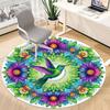 1pc Hummingbird Mandala Flowers Chair Carpet for Office, , Non-slip carpet, Very suitable for offices, farmhouses,Outdoor carpet yy251120072