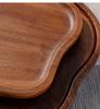 Walnut Octagonal Tea Tray, Irregular Waterproof Solid Wood Plate, Dried Fruit & Photography Display