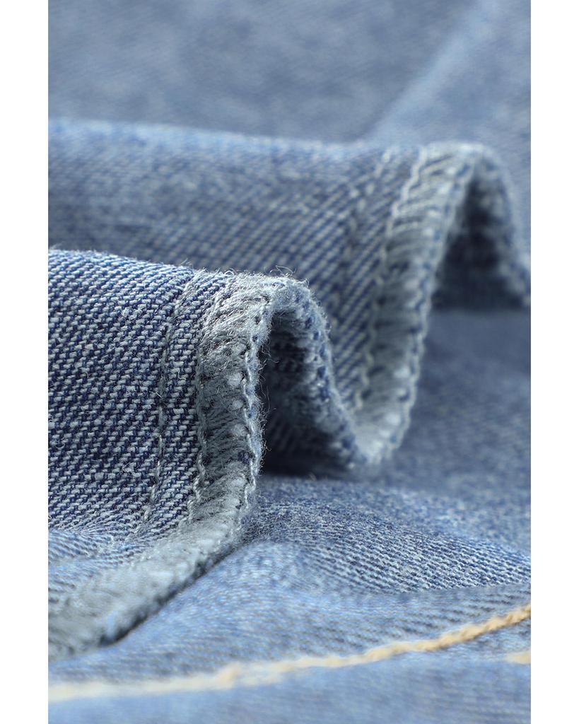Azura Exchange Distressed Buttons Denim Jacket