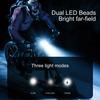 1 Set Bicycle Double Light Waterproof Loud Speakers High Brightness 3 Modes Light Illumination Dual Light Solar Charging Strong Light for Outdoor