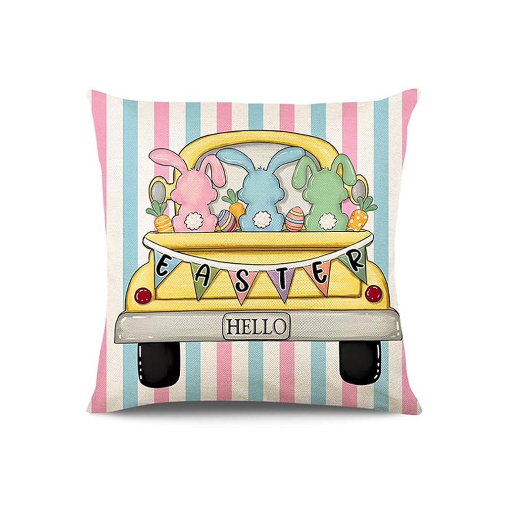Easter Watercolor Cross Pillow Cover Cozy Aesthetic Pillowcase for Bedside Couch Living Room Home Decoration