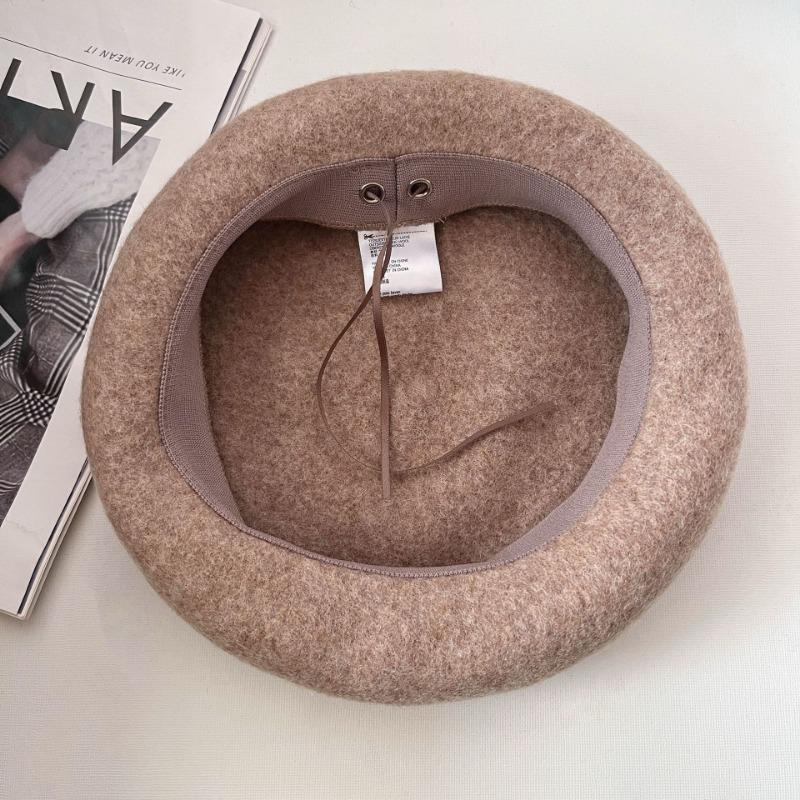 Women S Vintage Versatile Korean Style Small Face Mushroom Beret Hat Customizable