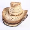 Popular sombrero de vaquero occidental hueco clásico europeo y americano, moda para hombre y mujer, sombrero de paja transpirable para vacaciones, protección solar