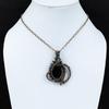Black Rutile Pendant Copper Wire Wrapped Pendant Real Gemstone Pendant Black Rutile Jewelry Handmade Pendant Copper Jewelry Anniversary Gift