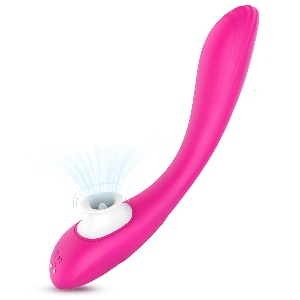 S-HANDE Shallow clitoral stimulator with 9 vibration modes Red Rose
