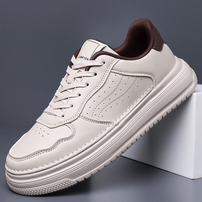 New autumn high-end retro leather surface sports and leisure board shoes platform leather shoes