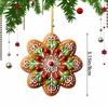 Christmas Hanging Ornaments 2D Snowflake Acrylic Flat Christmas Pendant Xmas Tree Wreath Decorations Home New Year Party Decor