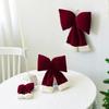 Large Red Velvet 3D Christmas Bow Pendant Ornament