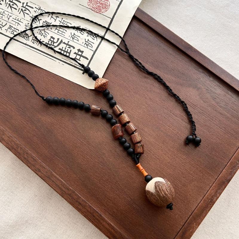 New Chinese Style Retro Design Long Pendant Necklace For Women Sweater Chain