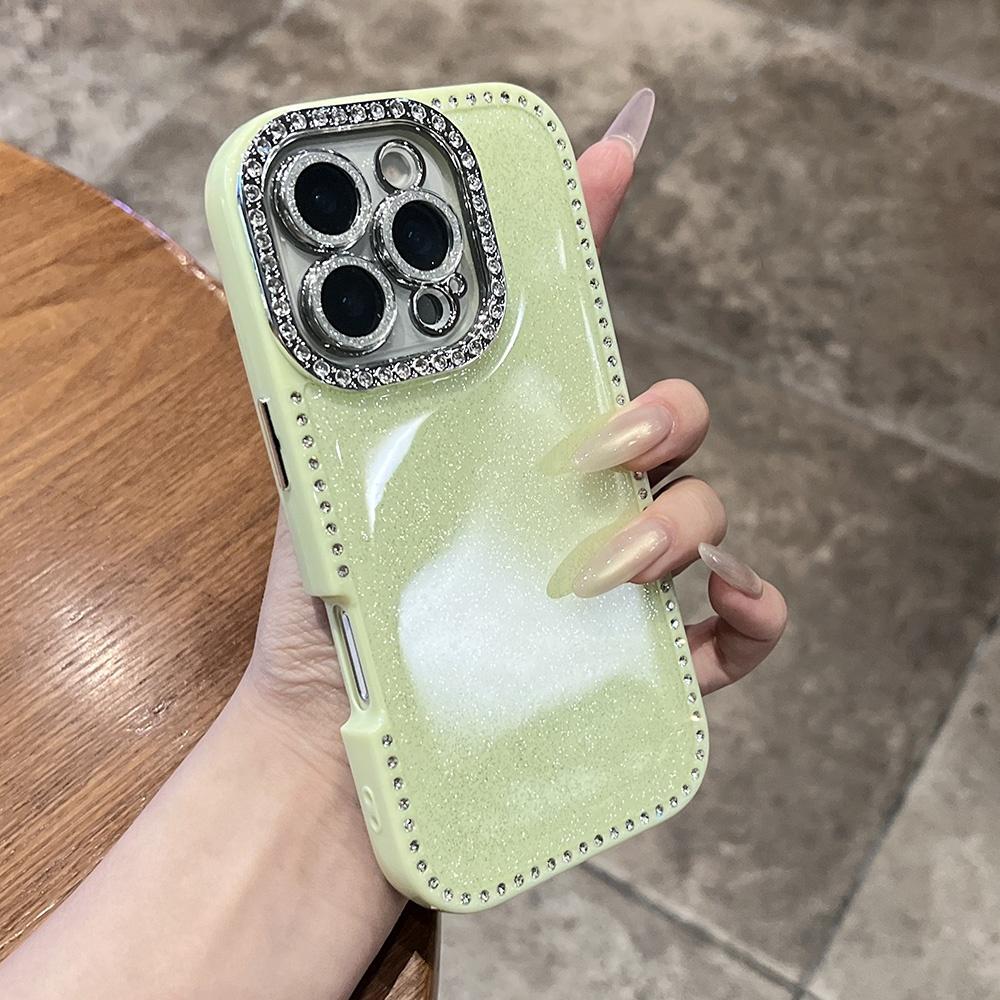 Sparkling Rhinestones Soft Case For iPhone 16 15 14 13 Pro Max Candy Bling Glitter Diamonds Shockproof Silicone Cover
