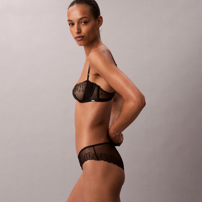 Calvin Klein Black Label Sexy Lace Semi-Covered Comfortable Triangle Underwear Women Underwear QF8361AD