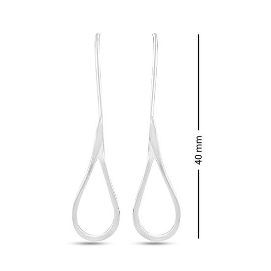 LeCalla 925 Sterling Silver Jewelry Threader Wire Light-Weight Drop Shape Dangle Earrings for Women
