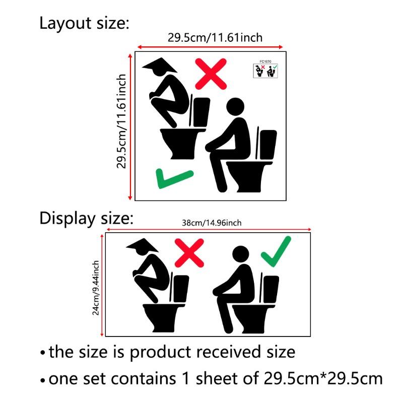 Toilet Sticker Waterproof Vinyl Wallpaper Home Decor For Bar Bathroom Toilet Stickers Wall Art Decal