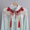 Yunjian Women's Embroidered Tassel Skirt Set: Includes Retro Cape, Hanfu-Style Shawl, Pearl Accent Collar, and Waistcoat.