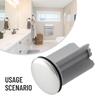 Practical Grey Sink Stopper Suitable for Most Bathroom Wash Basins