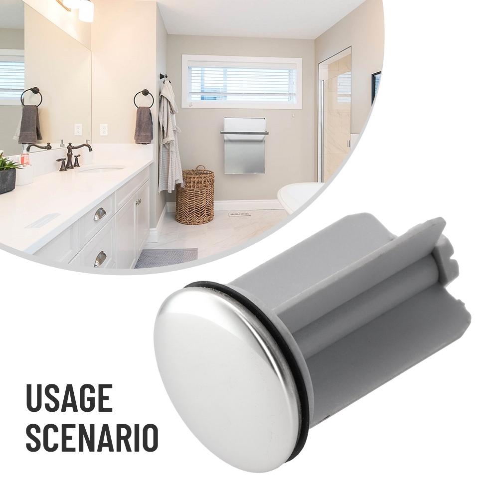 Practical Grey Sink Stopper Suitable for Most Bathroom Wash Basins