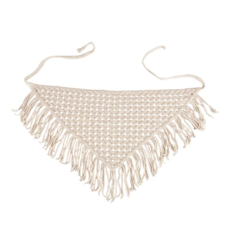 Breathable Hollow Knit Triangled Scarf For Layering Lightweight Multipurpose Shawl For Women Men And Kids