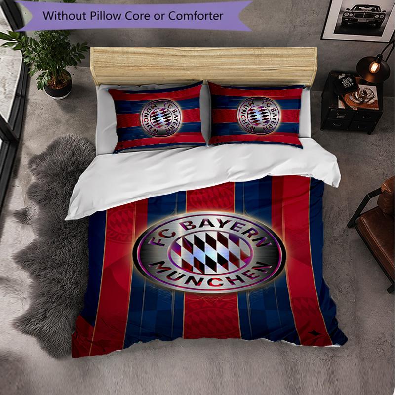 Biancheria da letto a tema Bayern Monaco Set 3 Pezzi Copripiumino Biancheria da letto decorativa per stanza di adolescenti Decorazione per la casa
