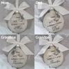 8cm Feather Ball I Have An Angel In Heaven I Call Her/Him Mom Dad Memorial Ornament Christmas Tree Hanging Ornaments Supplies