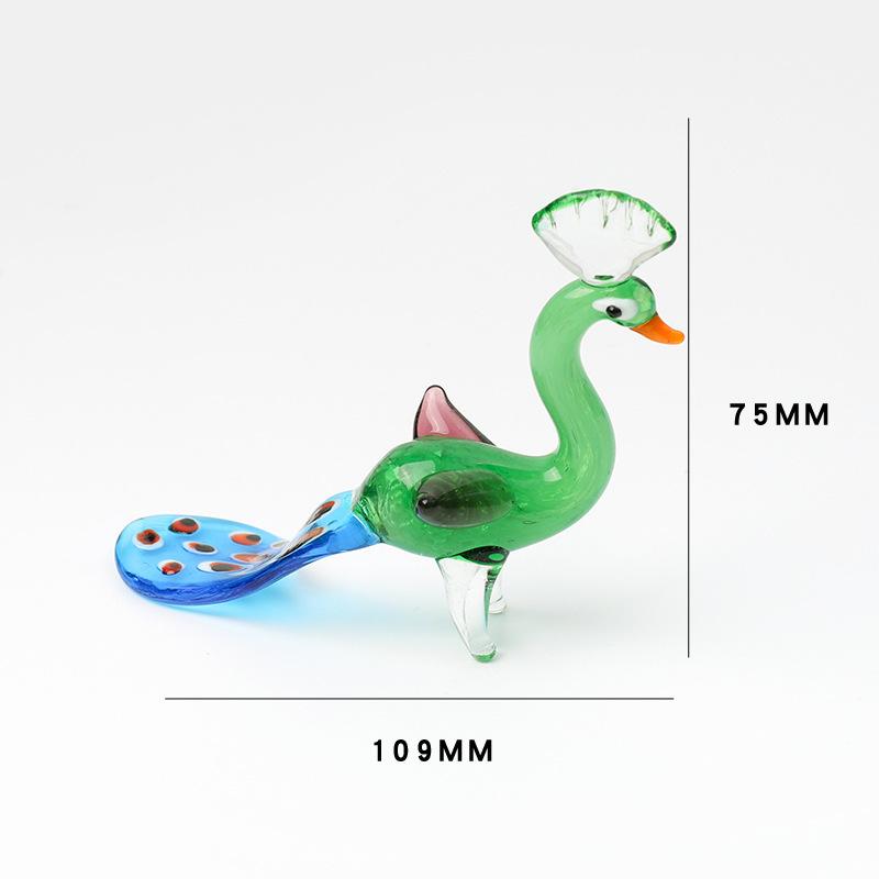 Creative Handmade Miniature Glass Peacocks Hedgehog Birds Animal Ornaments Home Study Bedroom Tabletop Decoration Gift 2026 New