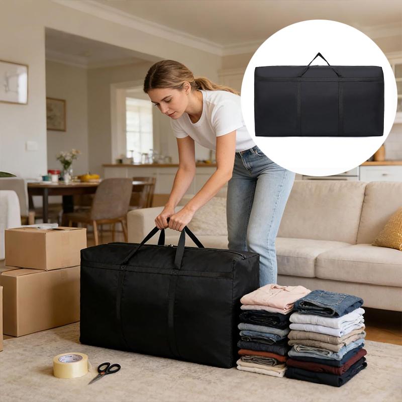 Reusable Waterproof Moving Bag Extra Large Laundry Storage Packing Tote for Grocery Shopping Camping College Dorm Room