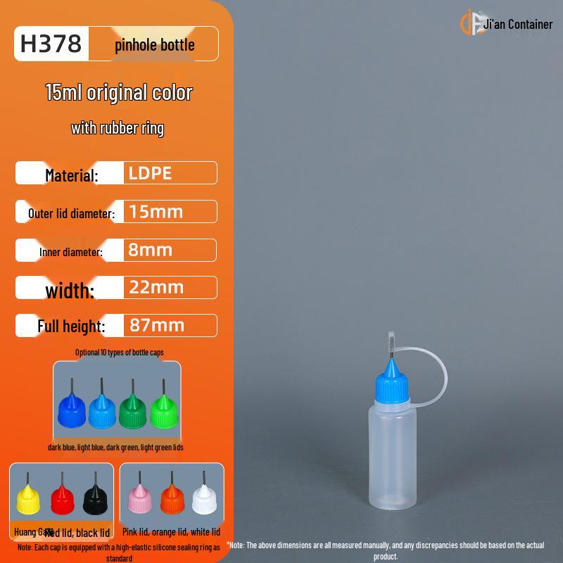 Translucent LDPE Pinhole Oil Bottle 5ml-120ml for Nail Art Glue