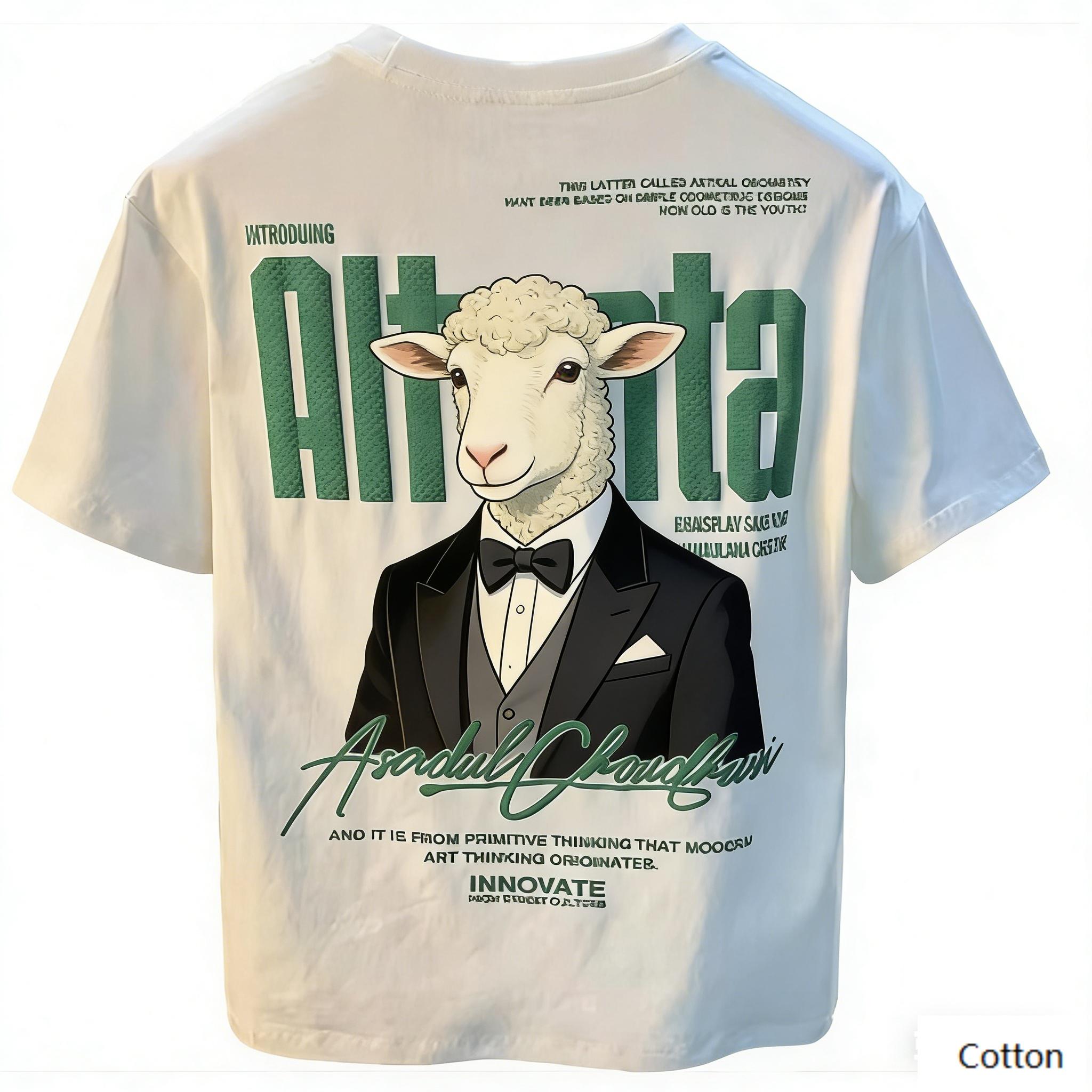 

Cool Trendy Cat Print TShirt with Altereta Lettering Oversized Casual Cotton Tee Retro Aesthetic Funny Graphic Top 4XL