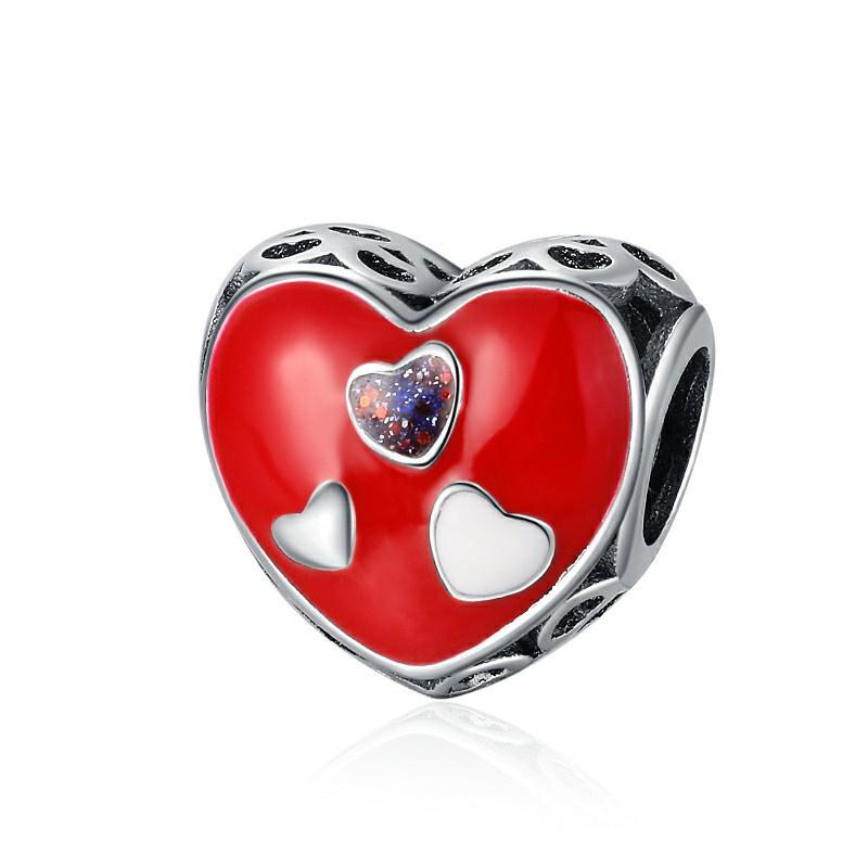 New Heart-Shaped Multiple Series Charm Bead Applicable To Original Plating Copper Jewelry & Diy Making Fine Unique Jewelry Gift
