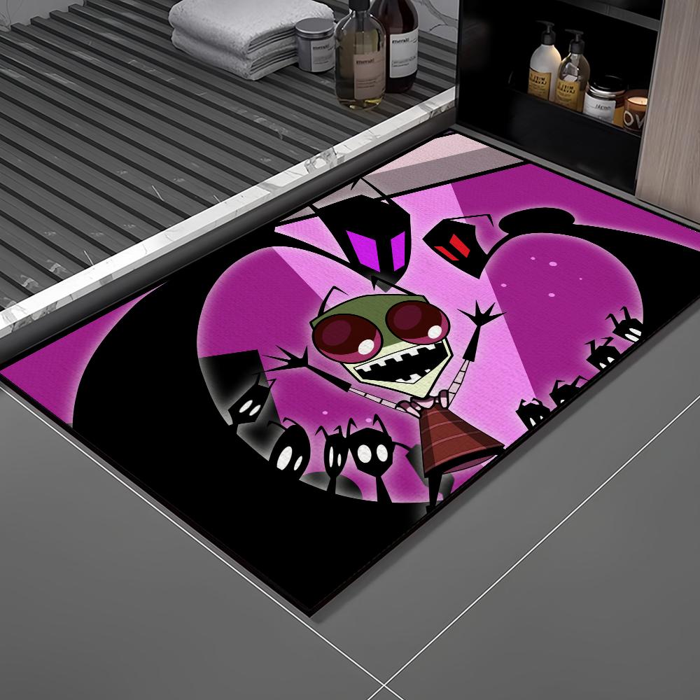 Tappetino d'ingresso Cartoon Invader Zim Benvenuto Ingresso Balcone Bagno Pavimento Tappeto Antiscivolo Tappeto Camera da Letto Decorazione Casa