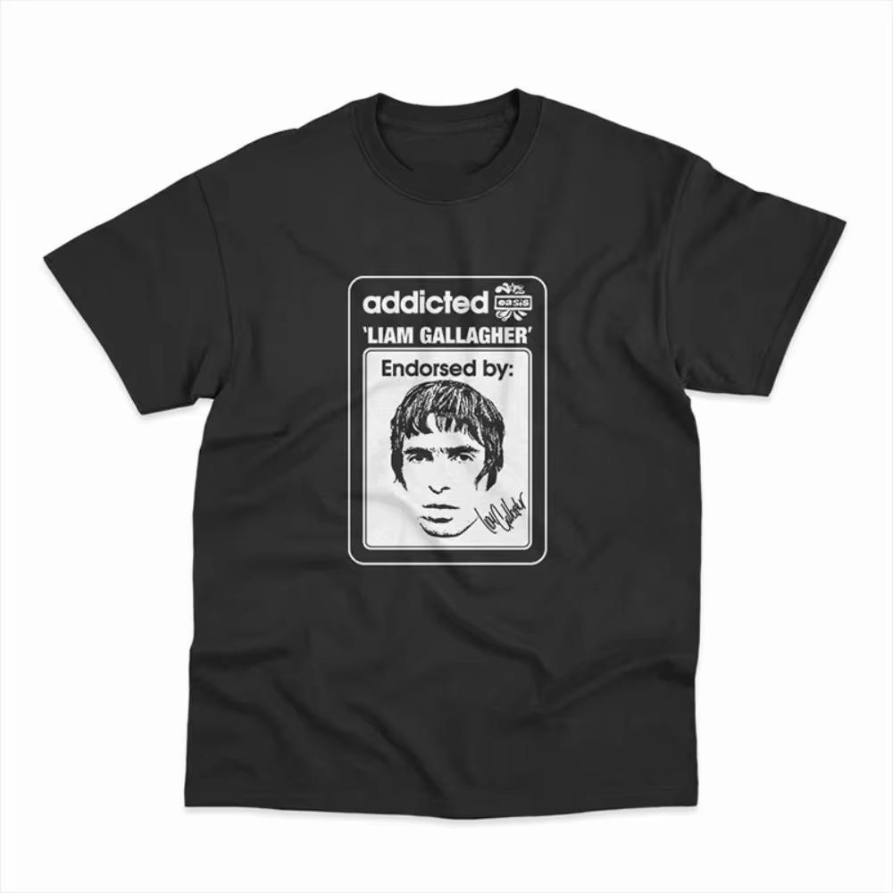 Summer Oasis Band Britská rocková hudba Evropská a americká trendová značka Ležérní trička s krátkým rukávem Pánská a dámská Letní top