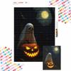 Halloween 5D DIY Diamond Art Painting Kit Full Moon Ghost Pumpkin Home Wall Decor Handmade Gift Craft for Room Party Decoration