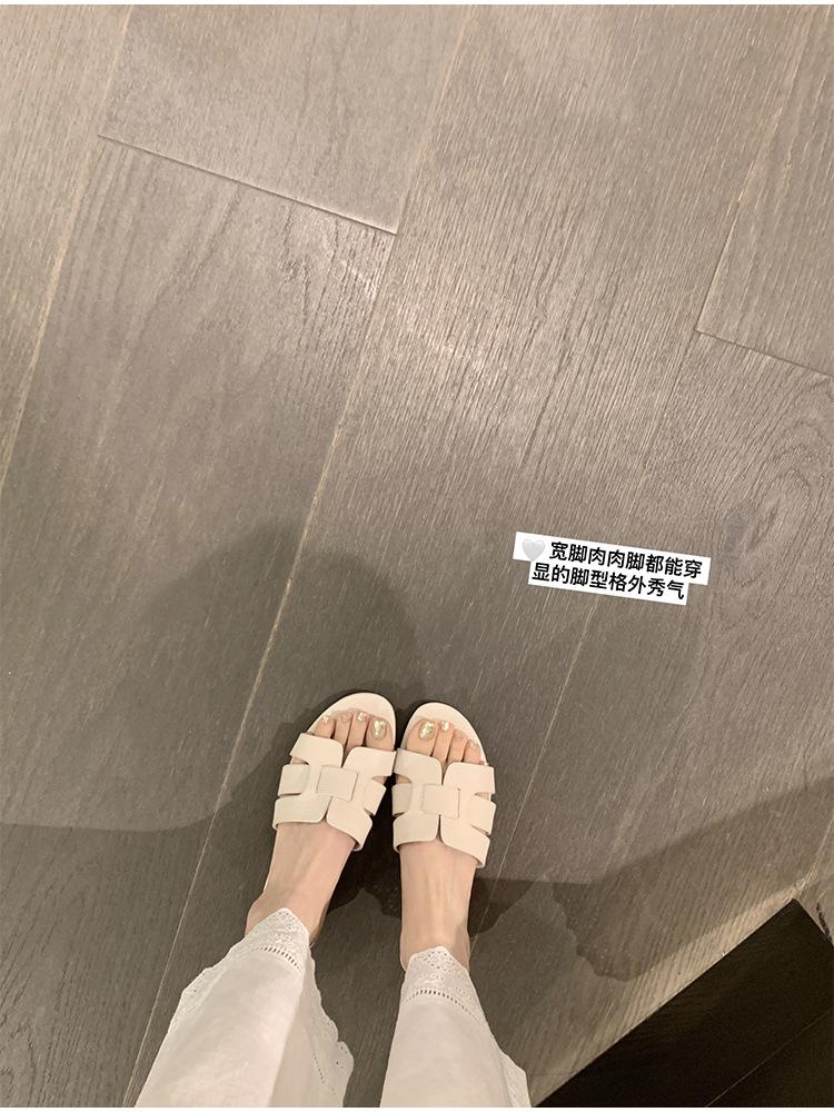 

Овчина~ Су Иинь женские тапочки на толстом каблуке в отпускном стиле, плетеные, женские летние, кожаные, с перемычкой, прохладные тапочки для улицы 35