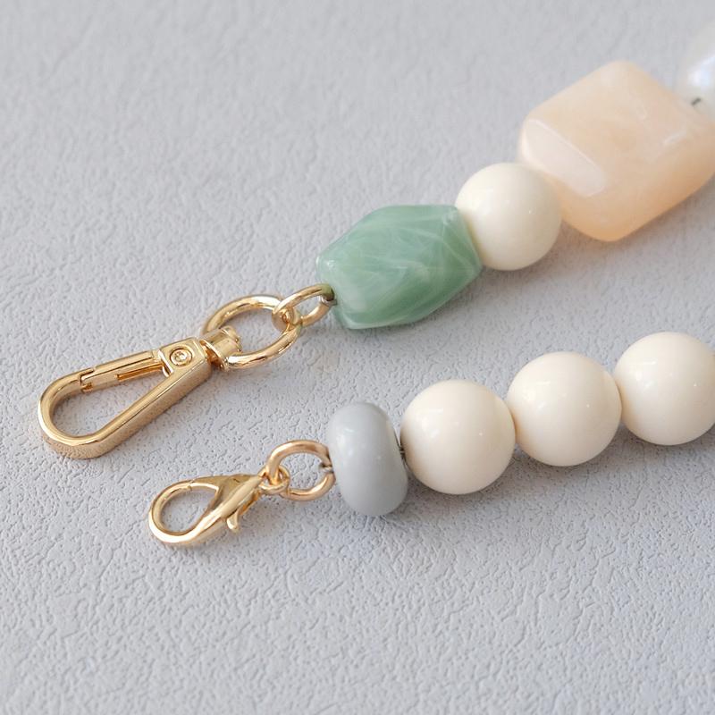 New Woman Bag Accessory Strap Candy Resin Beaded Handcrafted Wristband Acrylic Bag Chains Women Replacement Bag Handle Chain