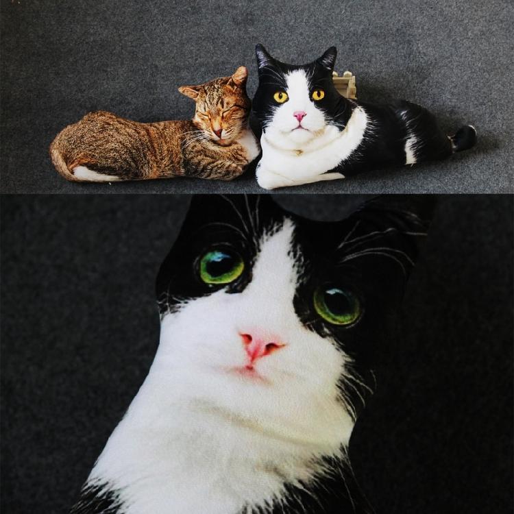 Simulation 3D Cat Cosplay Pillow Cushion Attractive Cute Pattern Bendable