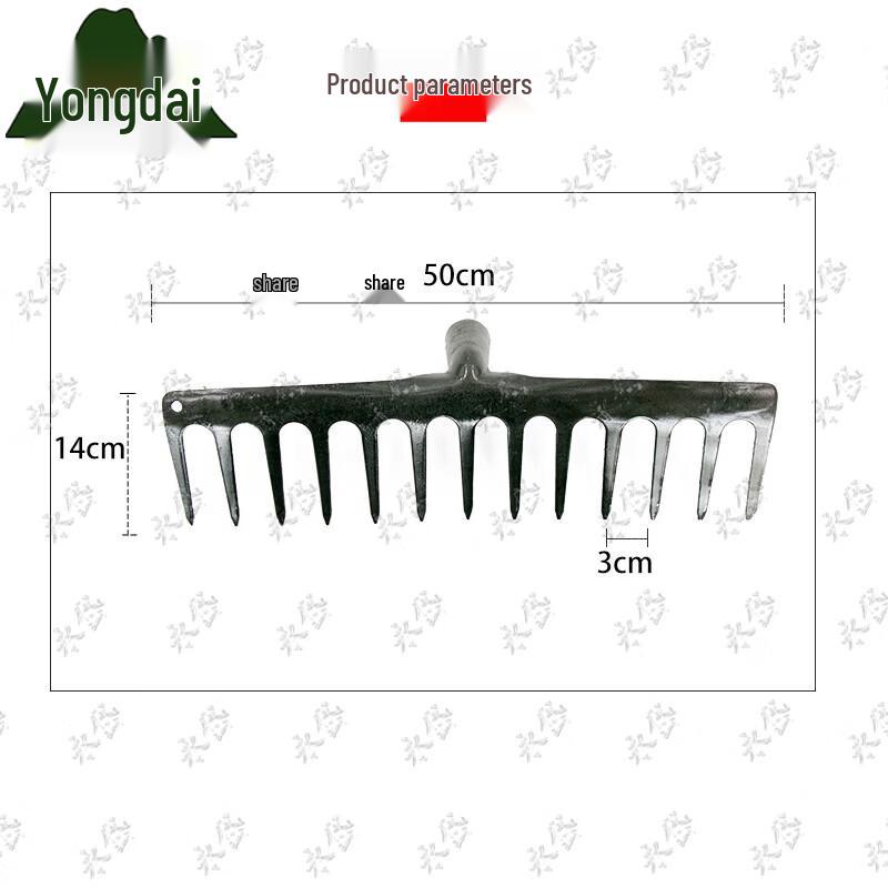 13-Tooth Heavy-Duty Garden Rake