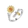 Flower Stress Relieving Ring Anxiety Jewelry Women Girl Open Stackable Ring
