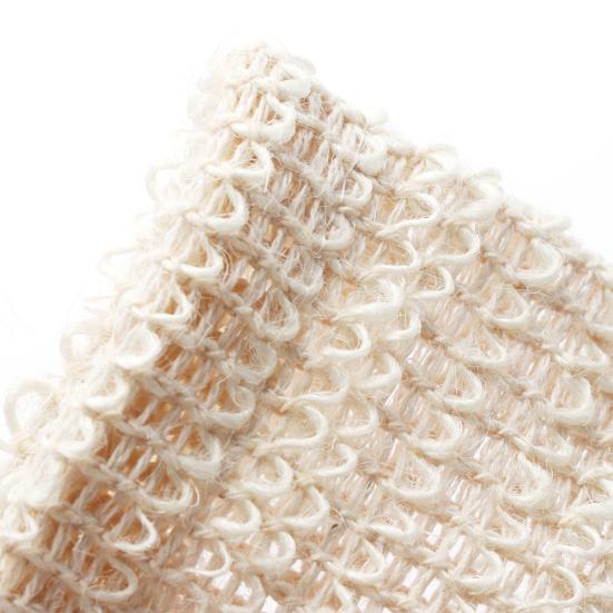 Natural Ramie Shower Exfoliator Sponge Pouch Drawstring Hanging Soap Mesh Bag