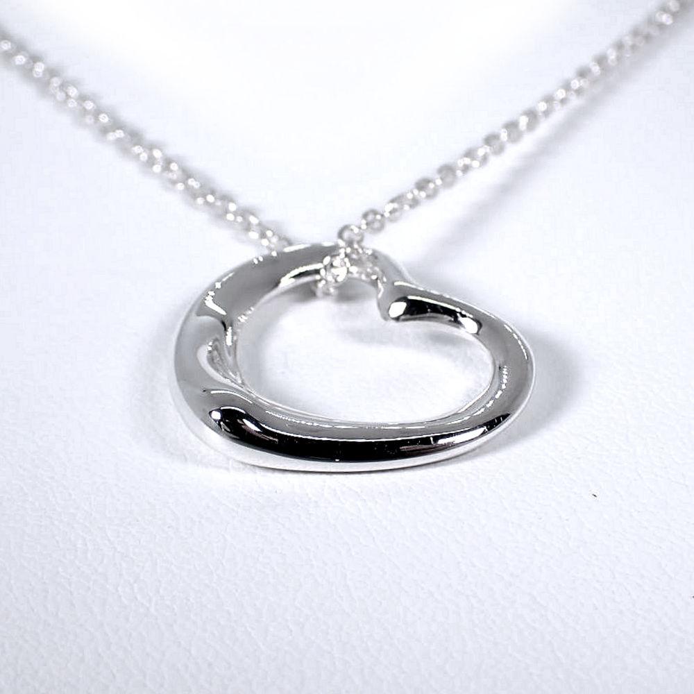 [Used] TIFFANY/Tiffany 925 Open Heart Pendant/Necklace/j8-8