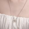 [Rosemont] Silver Ribbon Long Necklace Ra24C54T
