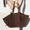 Retro Suede Tote Bag: Large Capacity Shoulder Bag with Mochi Texture for Women