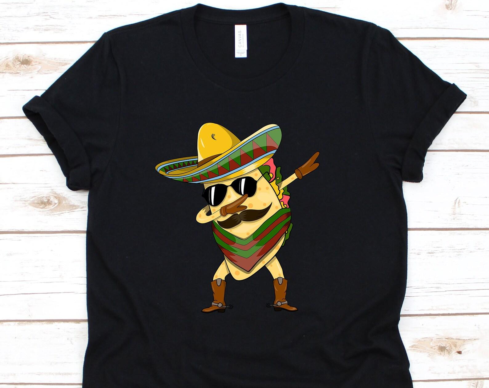 Dabbing Taco Tshirt, Mexican Shirt, Taco Lovers, Eating Taco, Taco Lover Shirt, Cinco De Mayo Gift, Taco, Dabbing Shirt L