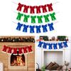 Christmas Velvet Bow Garland Elegant Display Gift Xmas Decor Ornaments Christmas Garland Banner for Stair Shop Wall Themed Party