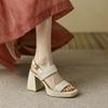 Fashion Women Fashion Buckle Strap Sandals 2025 Comfortable Summer High Heeled Roman Sandal Woman Open Toed Square Heel Thick Heel Shoes