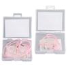 Hearing Aid Holder Transparent Clip Pink Rope Nylon Easy Fixing Hearing Aid Lanyard for Gardening Wo