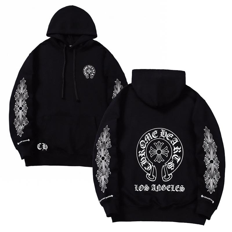 815 CHROME HEARTS 2025 Høst og Vinter Ny Pluss Størrelse Klassisk Stil Logo Hettegenser, Egnet for Par å Bruke