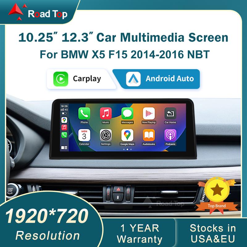 RoadTop Wireless Carplay Multimedia Display Touch Screen Android-auto Head Unit For BMW X5 F15 F85 X6 F16 F86 2014-2016 NBT