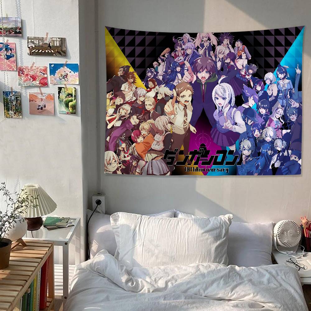 Classic Anime Danganronpa Chart Tapestry For Living Room Home Dorm Decor Art Home Decor