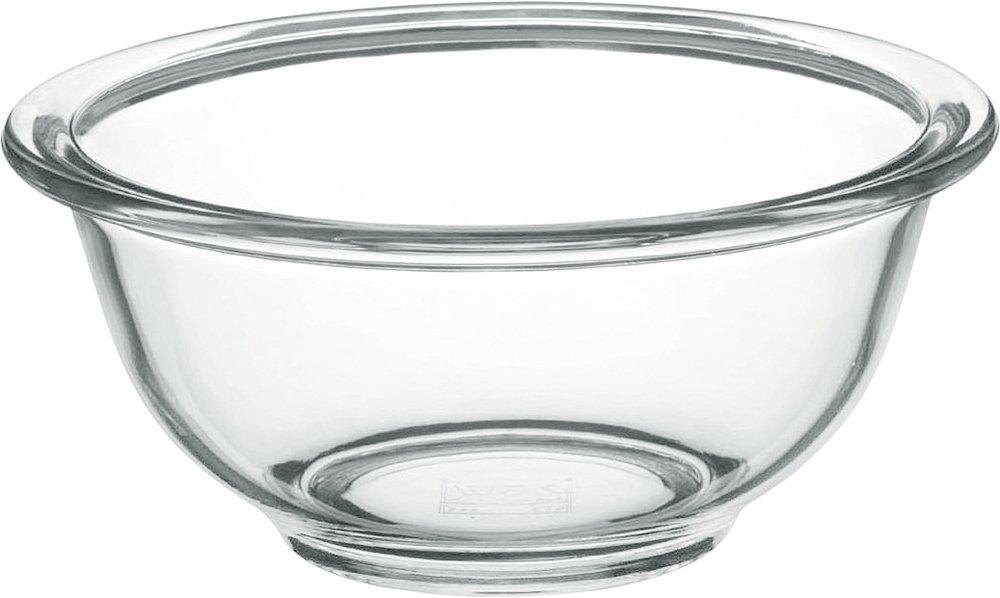 Iwaki AGC Technoglass Glass 900ml 18cm Outer Wide Mouth Design for Easy Low Center of Gravity for BC322 Heat-Resistant Bowl, Round, Capacity,